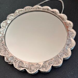 Vintage silverplate wall mirror